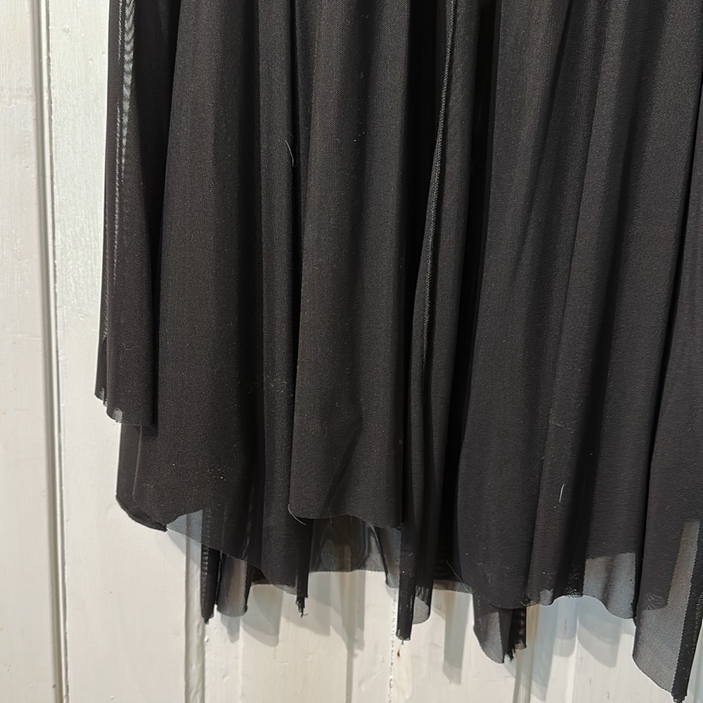 Cynthia Ashby size Large Calliope Dress black NWT knit mesh lined layers - Picture 4 of 12